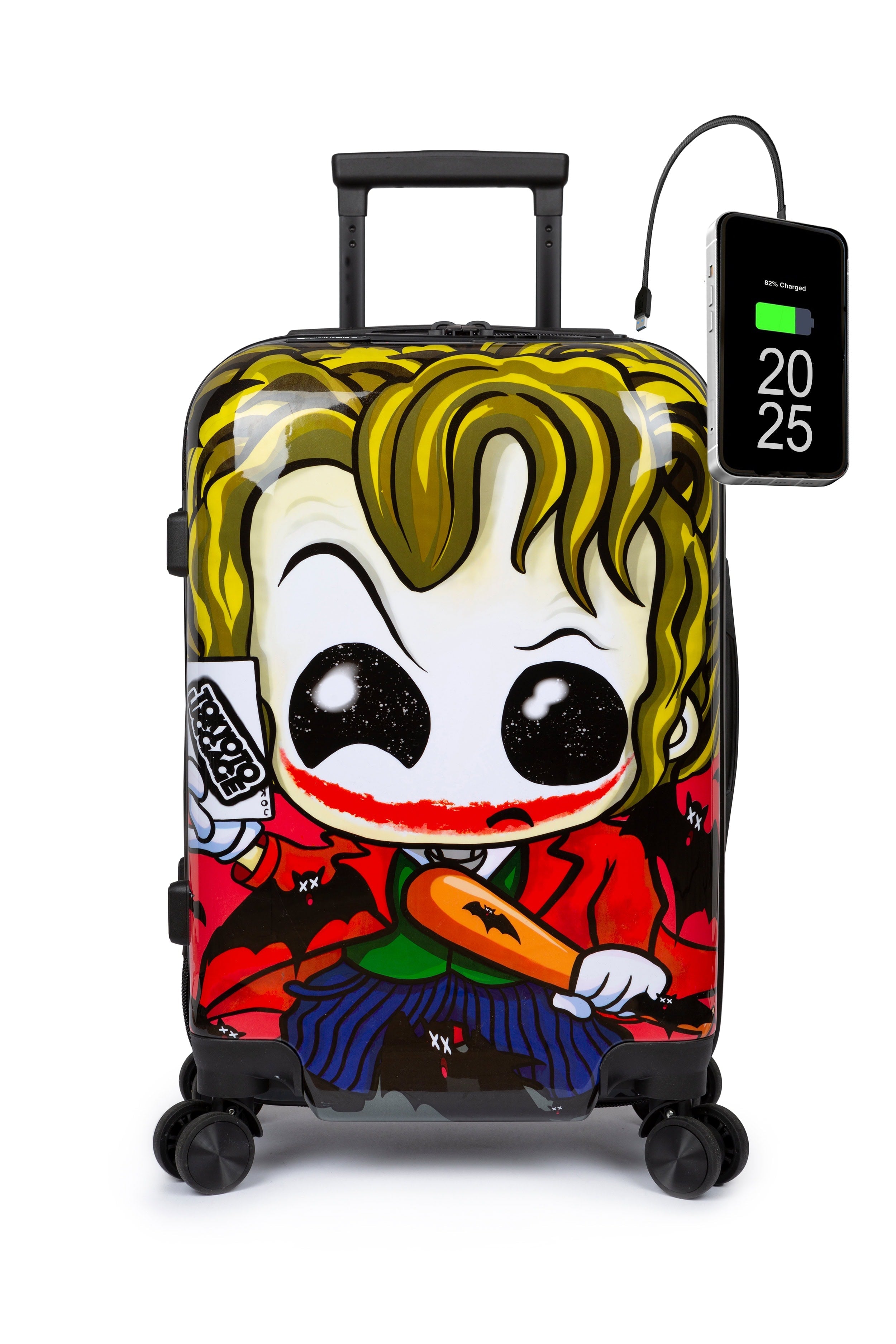 Cabin Suitcase Kids Luggage Cartoon Batman Comic Manga Front JOKER