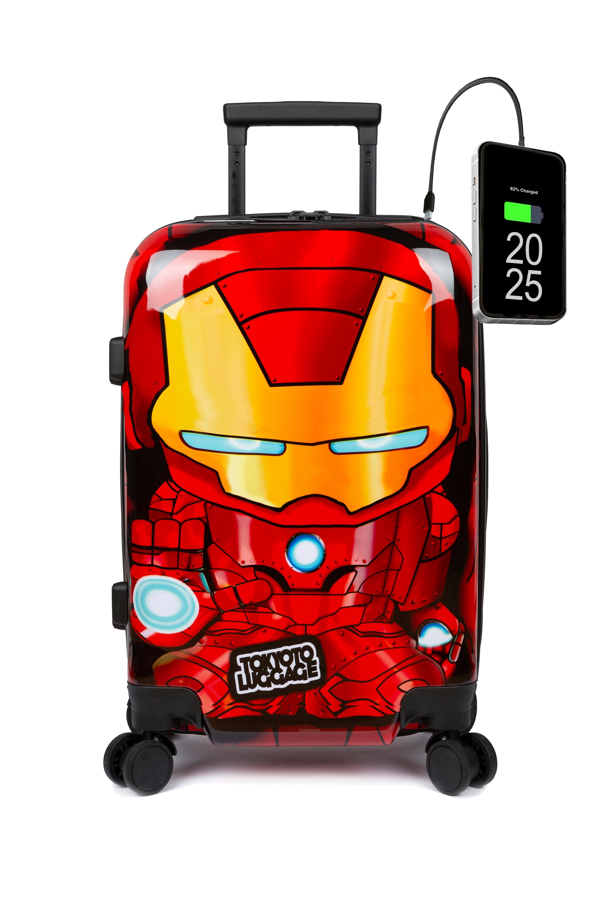 Cabin Suitcase Kids Luggage Avengers Superheroes Front IRON BOY