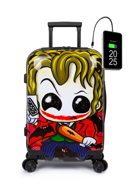 Cabin Suitcase Kids Luggage Cartoon Batman Comic Manga Front JOKER