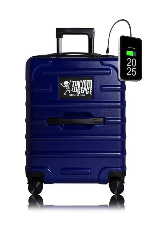 Hand Cabin Luggage Suitcase Antiscratch Front BLUE CORAL