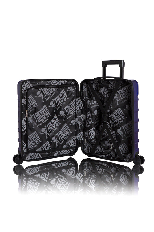 Hand Cabin Luggage Suitcase Antiscratch Interior BLUE