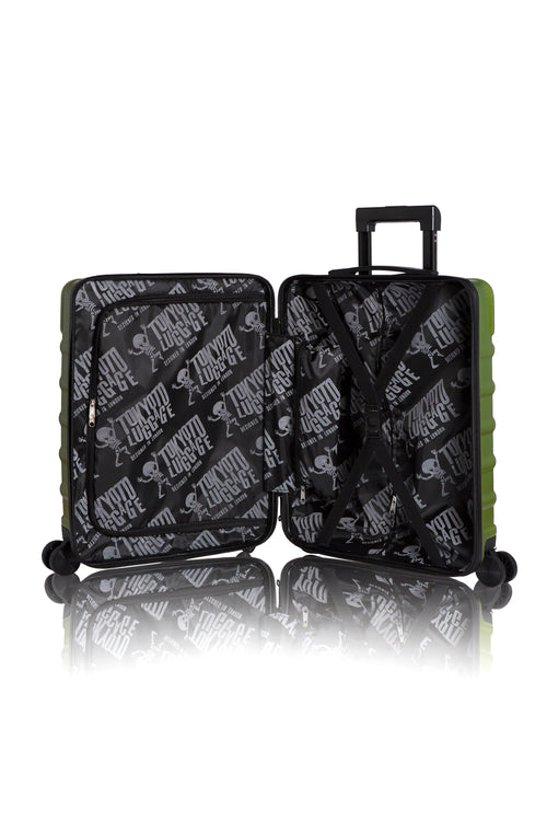 Hand Cabin Luggage Suitcase Antiscratch Interior GREEN