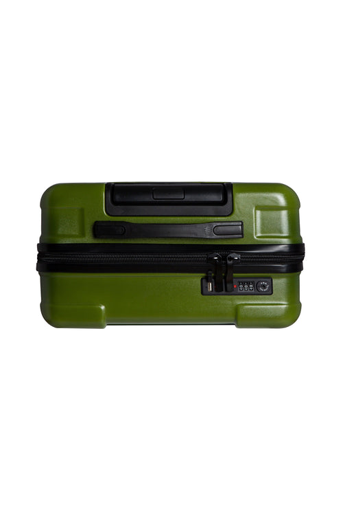 Hand Cabin Luggage Suitcase Antiscratch USB GREEN