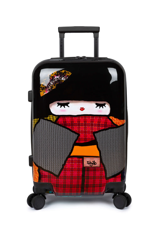 Hand Cabin Luggage for Kids teenagers and Manga lovers model Japan Kokeshi Style