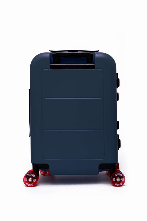 Hand Cabin Luggage Skate Wheels BLUE SENDAI back view