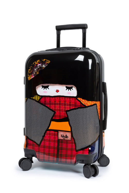 Suitcase Cabin Girls Kids Luggage Japanese Kokeshi Manga Side JAPAN DOLL